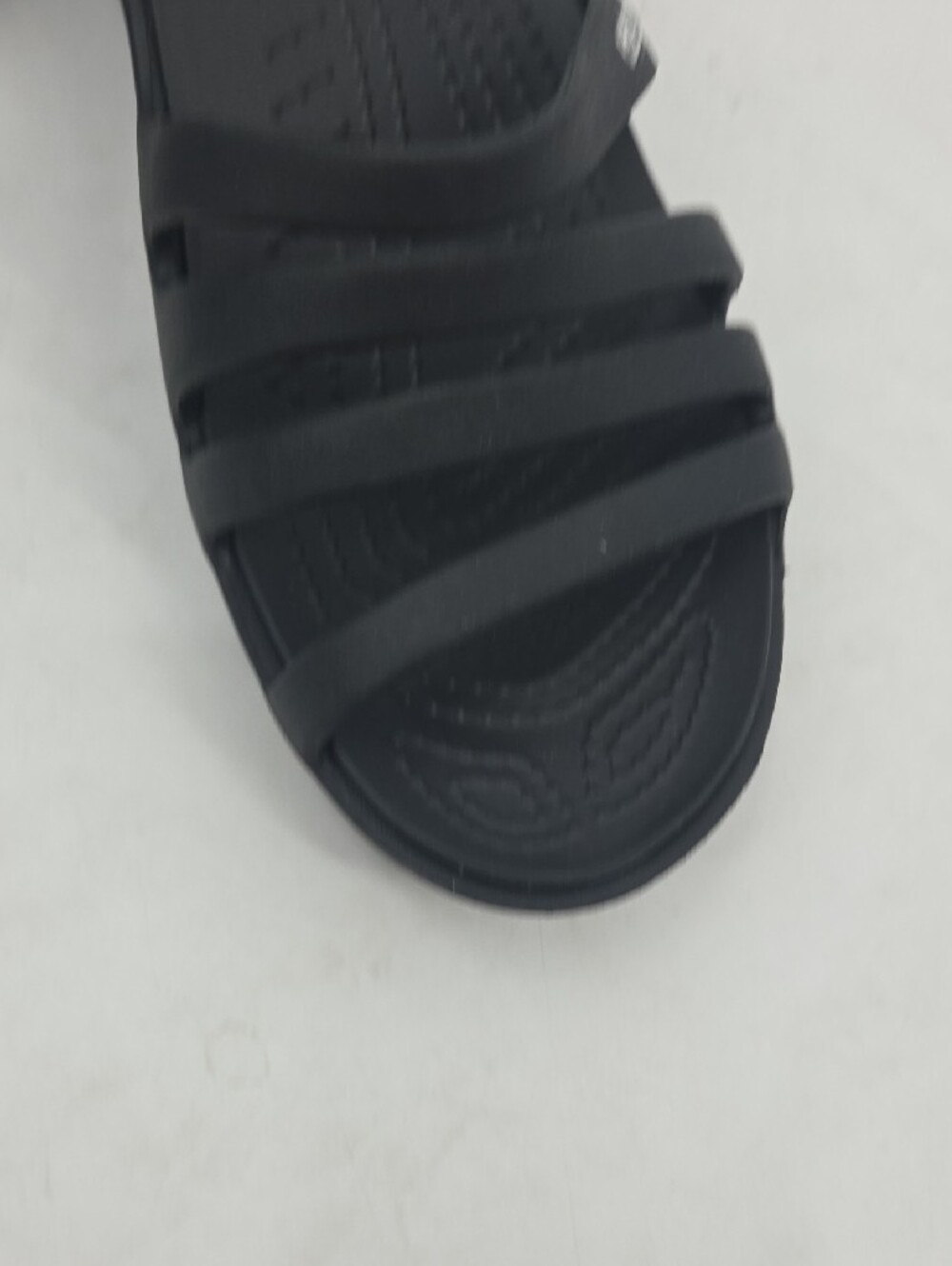Black CROCS Strappy Slide Sandals - Picture 11 of 16
